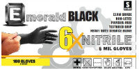 Emerald 6X Black Nitrile Exam Gloves – 6 Mil